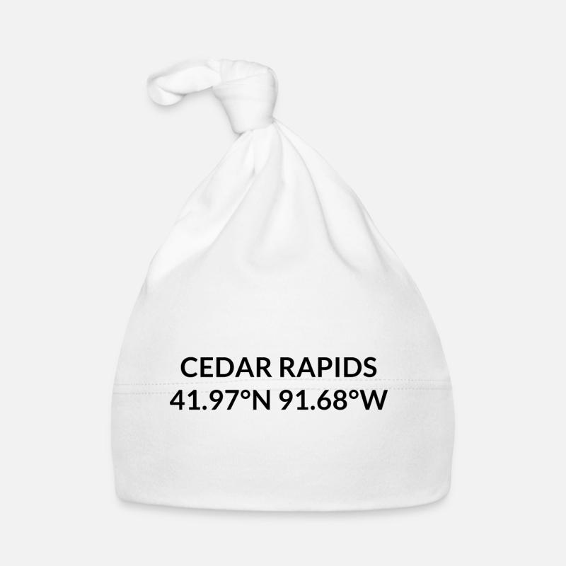 Cedar Rapids, Iowa, USA Coordinates Organic Baby Cap