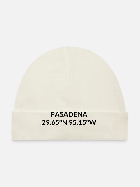Pasadena, Texas, États-Unis Coordonnées - Bonnet bio Bébé - blanc - Devant