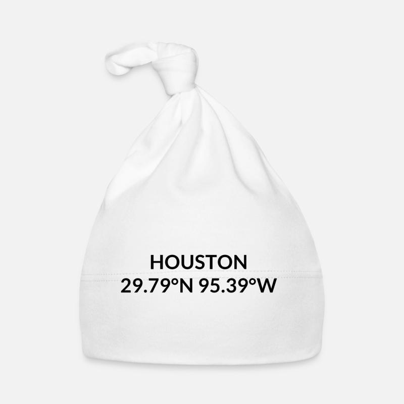 Houston, Texas, USA Coordinates Organic Baby Cap