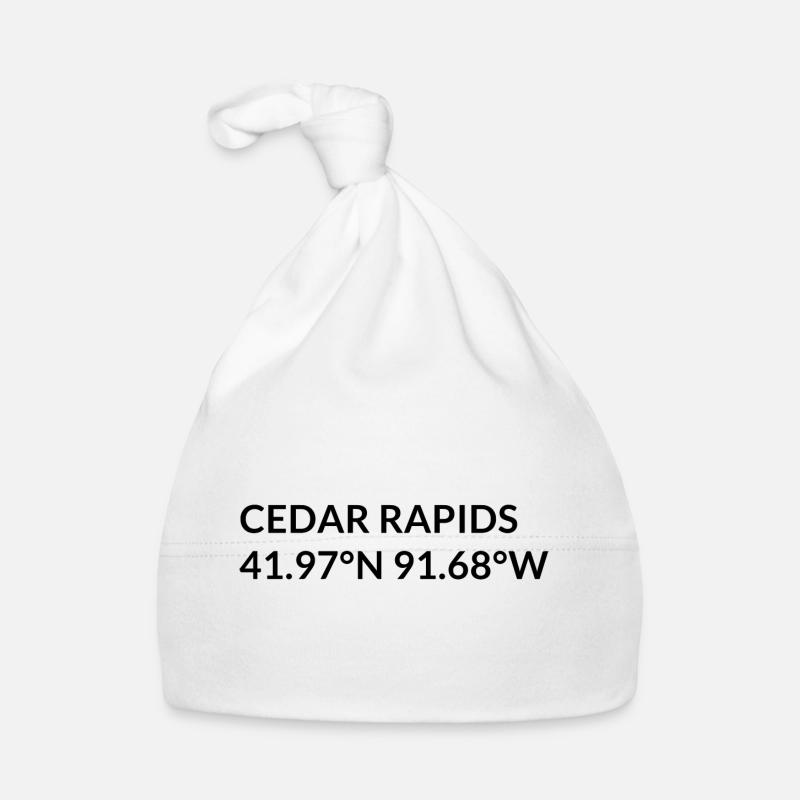Cedar Rapids, Iowa, USA Coordinates Organic Baby Cap