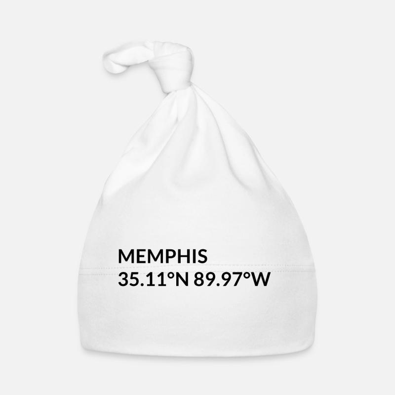 Memphis, Tennessee, USA Coordinates Organic Baby Cap