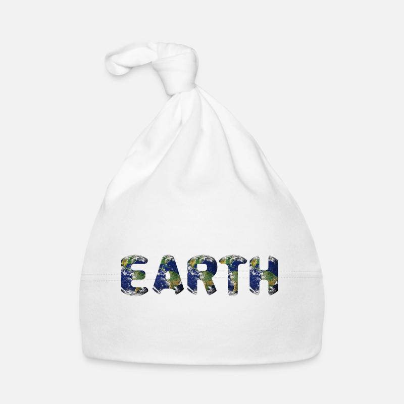 Motif de globe terrestre vibrant Bonnet bio Bébé