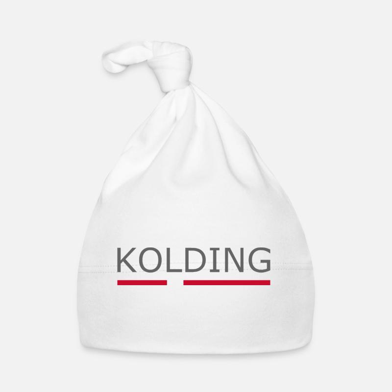 Kolding - Drapeau du Danemark - Danemark - Scandinavie Bonnet bio Bébé
