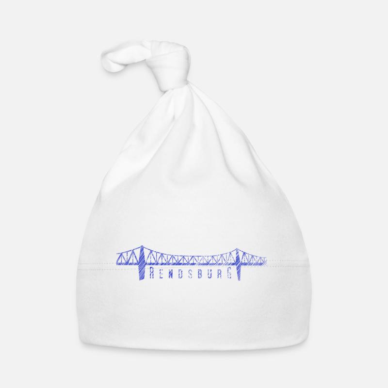 Rendsburg High Bridge – Sketched Skyline Organic Baby Cap