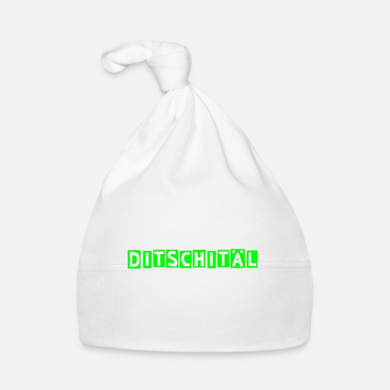 Ditschitäl! TShirts for Nerds & Digitalization - Organic Baby Cap - white
