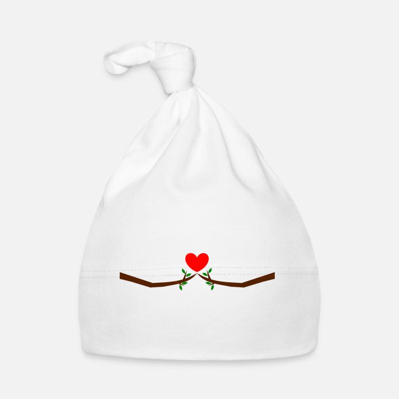 Valentinstag, Valentinstag, Valentinstag - Baby Bio-Mütze - Weiß