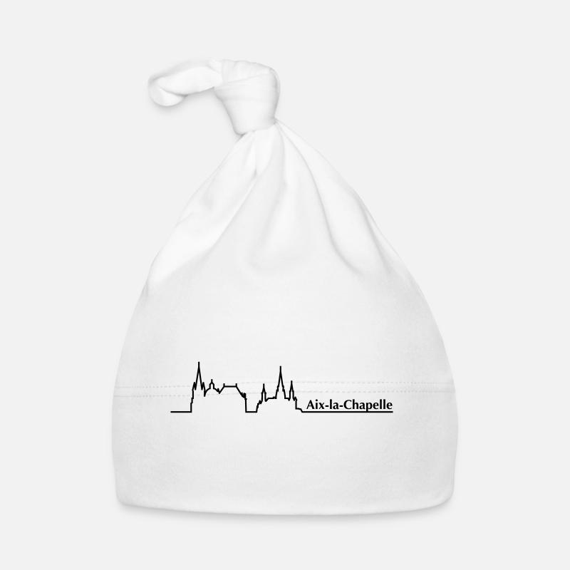 Aachen Skyline - Baby Bio-Mütze - Weiß