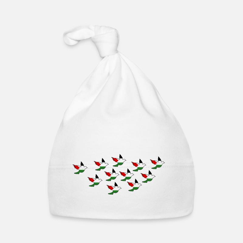 Palestine - Bonnet bio Bébé - blanc