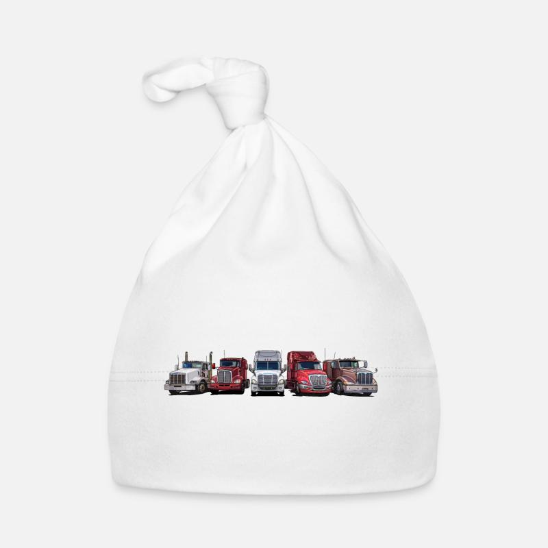 Semi-trailer tractors with long bonnet Organic Baby Cap