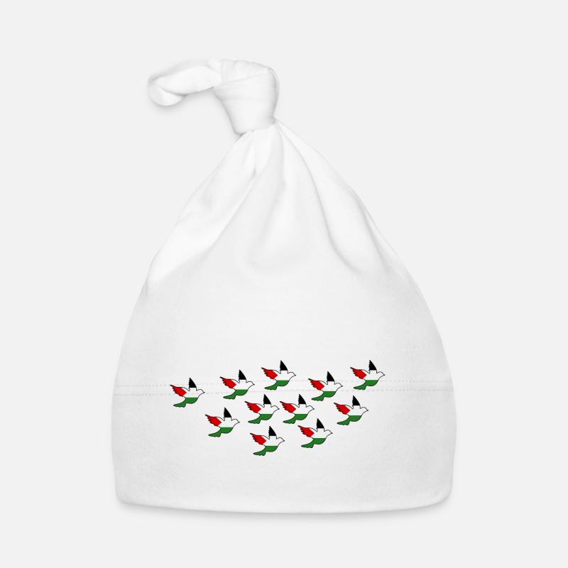 Palestine - Bonnet bio Bébé - blanc
