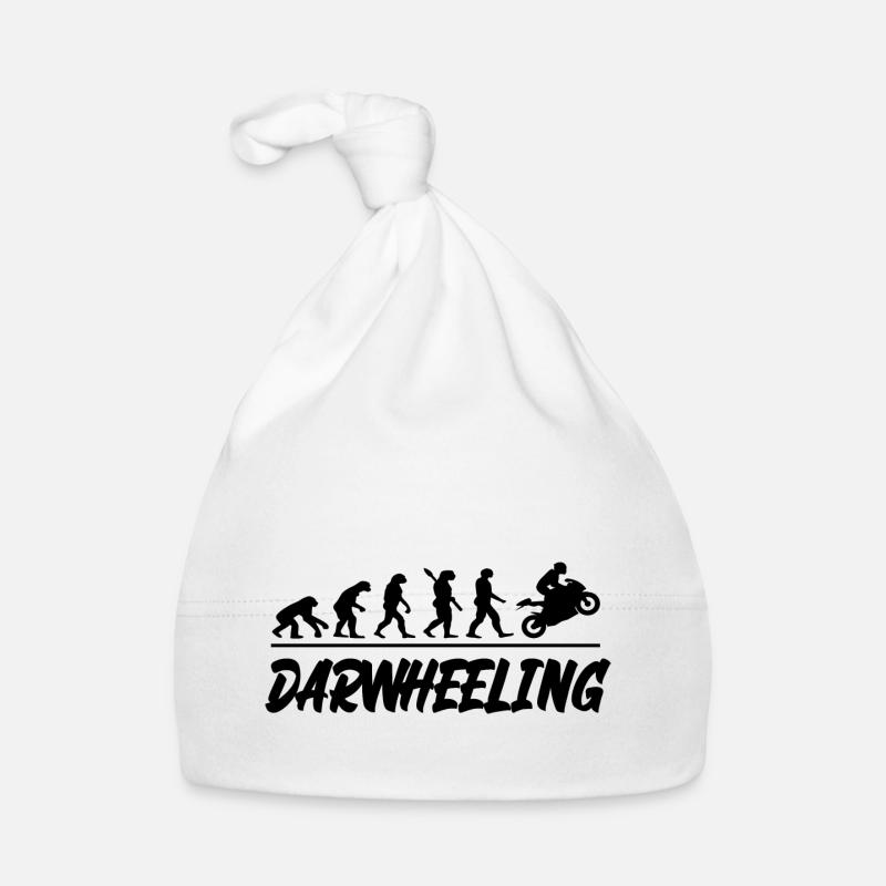 DARWHEELING - Baby Bio-Mütze - Weiß