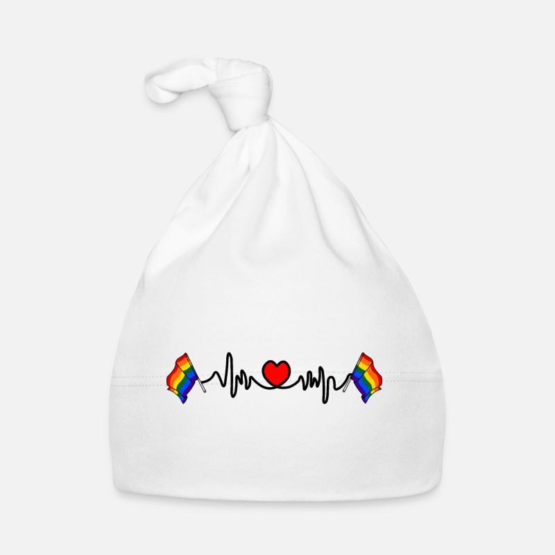 Herzfrequenz-Cardio für den Regenbogen Baby Bio-Mütze
