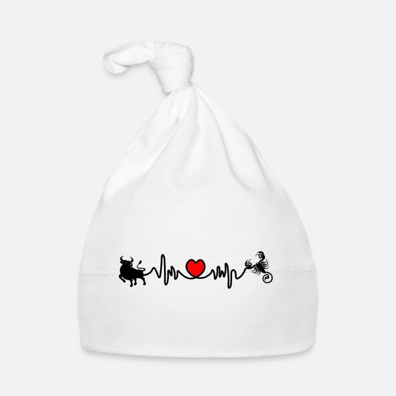 Heart rate cardio Taurus Scorpio Organic Baby Cap