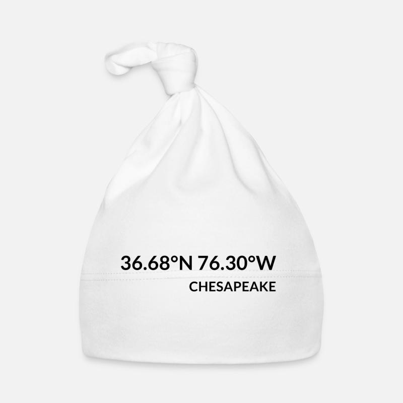 Coordonnées de Chesapeake, Virginie, États-Unis Bonnet bio Bébé