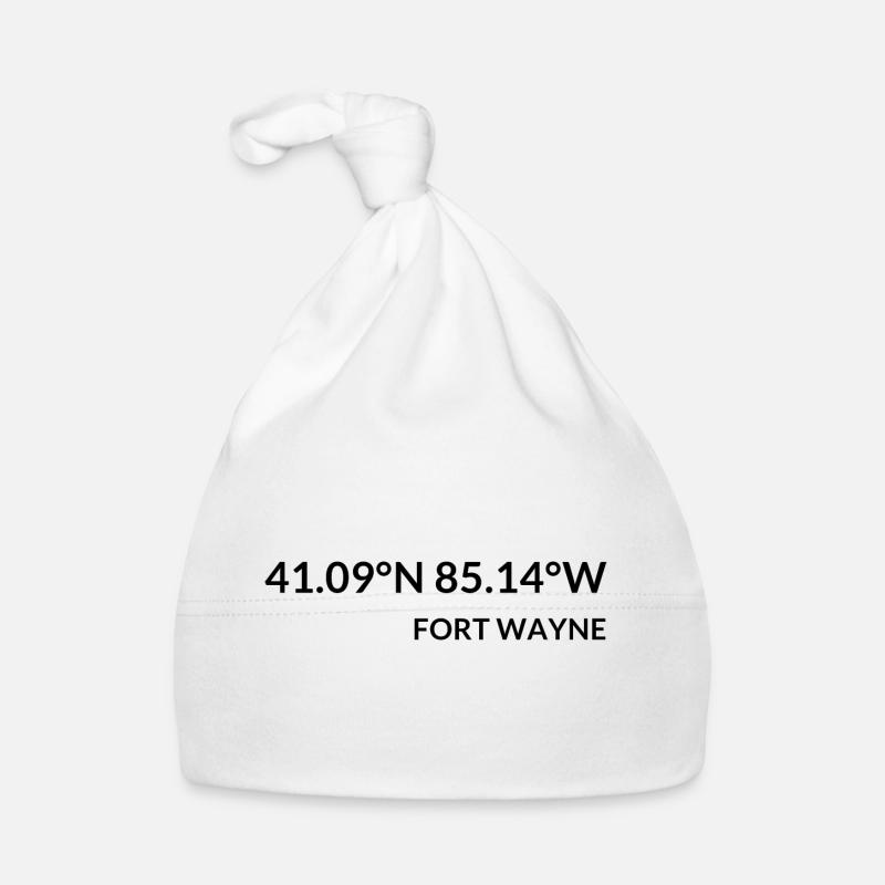 Fort Wayne, Indiana, USA Coordinates Organic Baby Cap