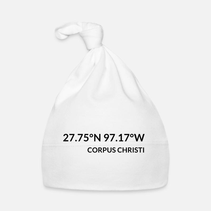 Corpus Christi, Texas, USA Coordinates Organic Baby Cap