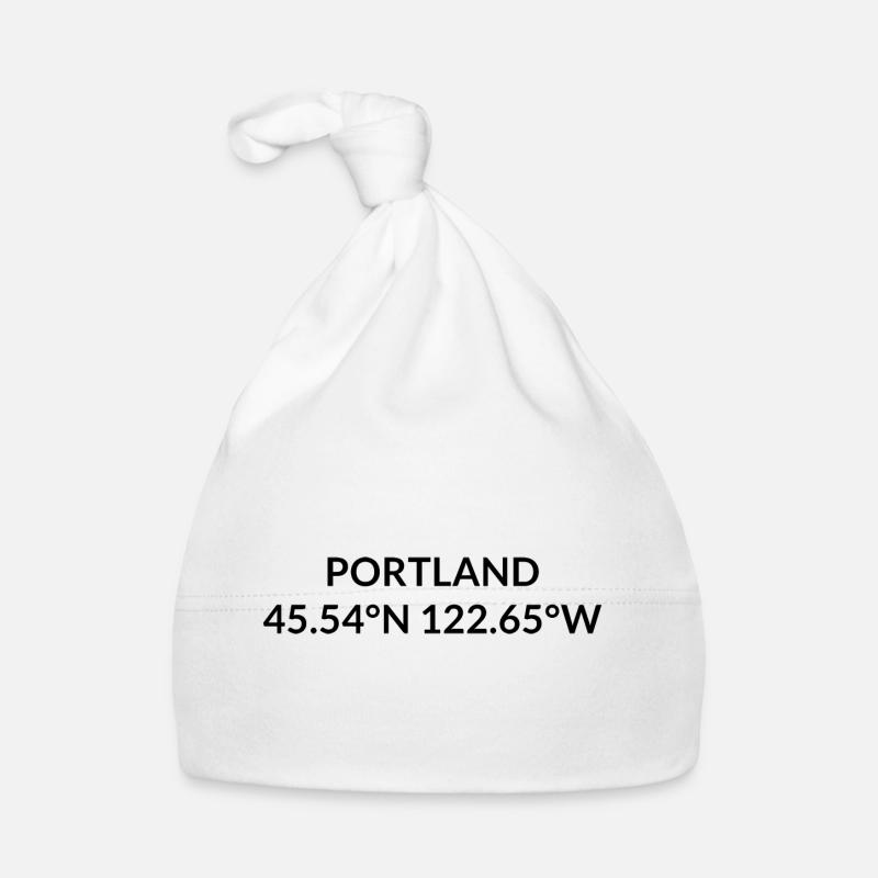 Portland, Oregon, USA Coordinates Organic Baby Cap