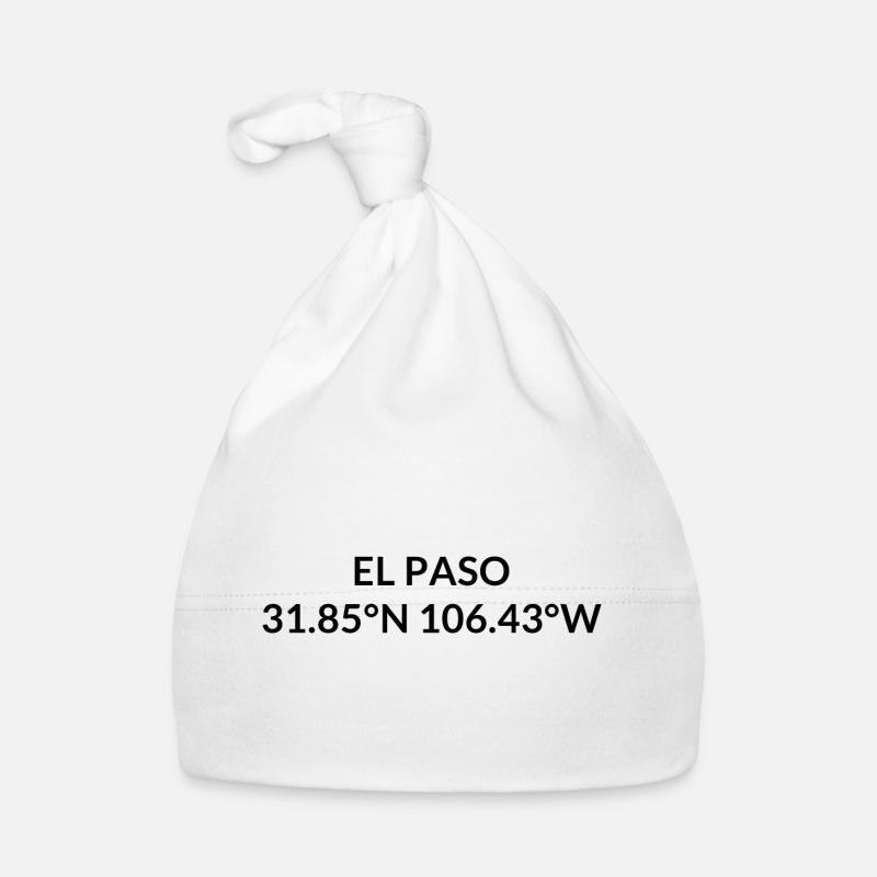 El Paso, Texas, USA Coordinates Organic Baby Cap