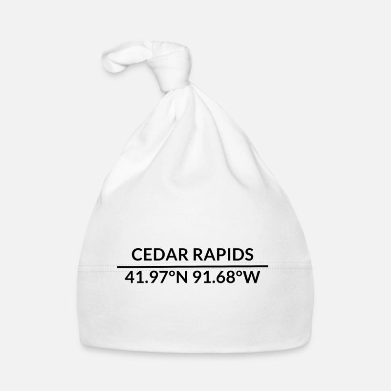 Coordonnées de Cedar Rapids, Iowa, États-Unis Bonnet bio Bébé
