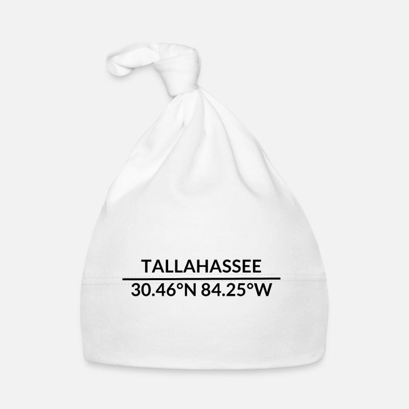 Tallahassee, Florida, USA Coordinates Organic Baby Cap
