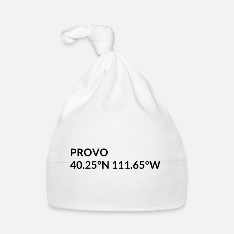 Provo, Utah, USA Coordinates Organic Baby Cap