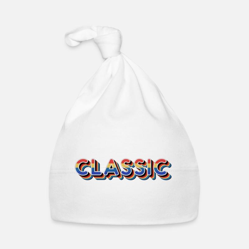 Texte rétro arc-en-ciel classique Bonnet bio Bébé