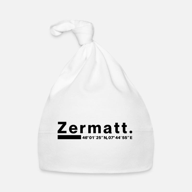Zermatt coordinates Valais Switzerland Organic Baby Cap