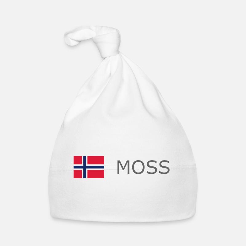 Drapeau de la Norvège - Moss - Norge - Norwegen Bonnet bio Bébé