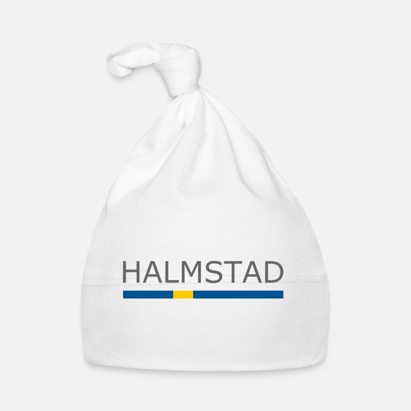 Drapeau de la Suède - Halmstad - Sverige - Schweden Bonnet bio Bébé