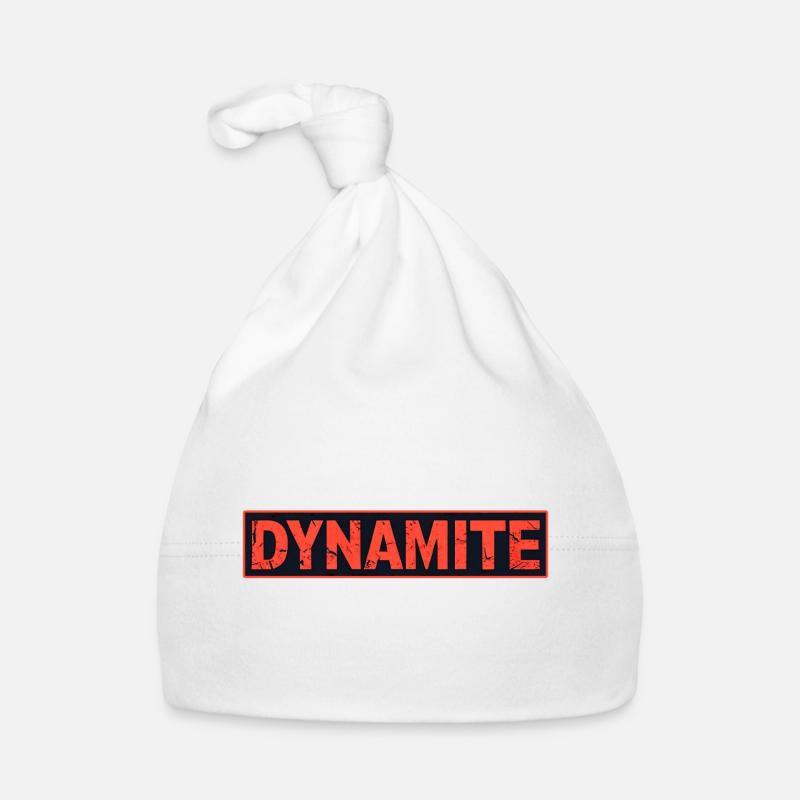 Dynamite Red Grunge Poster Organic Baby Cap