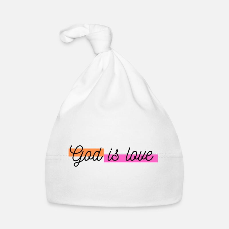 Dieu est amour Bonnet bio Bébé