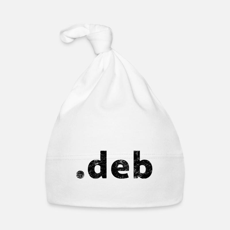 Debian Programmpaket - Baby Bio-Mütze - Weiß