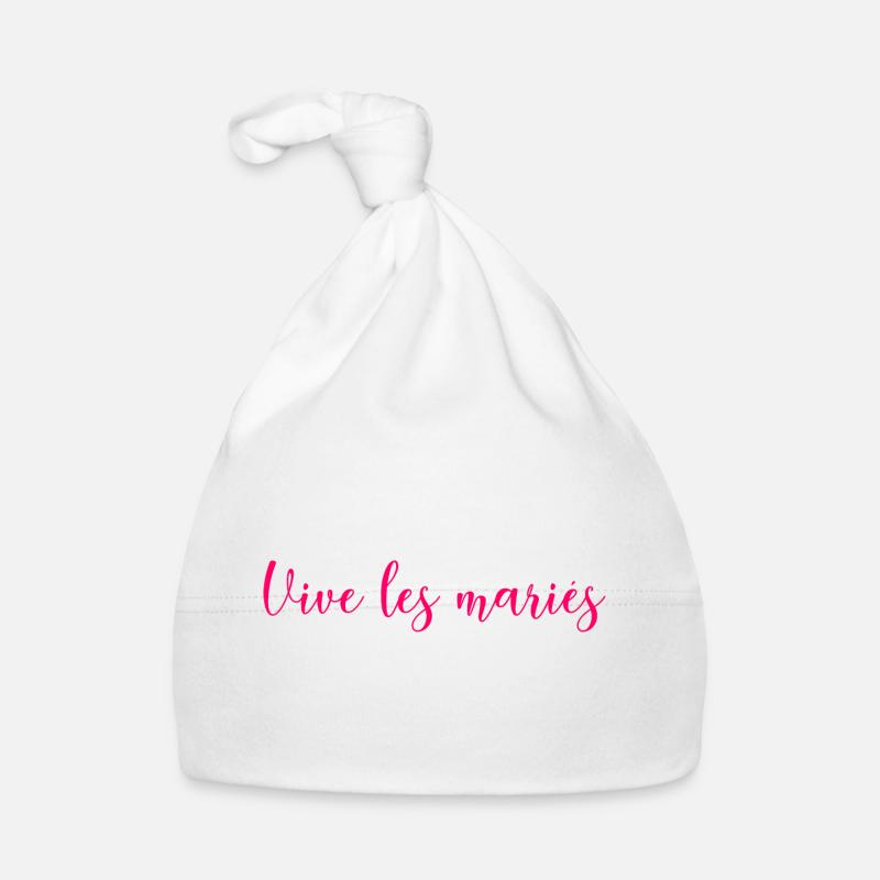 VIVE LES MARIES. JUST MARRIED. VIVE LES MARIES Bonnet bio Bébé