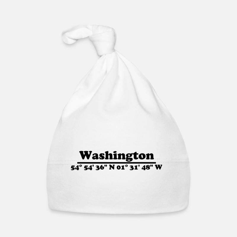 Washington Coordinates Organic Baby Cap
