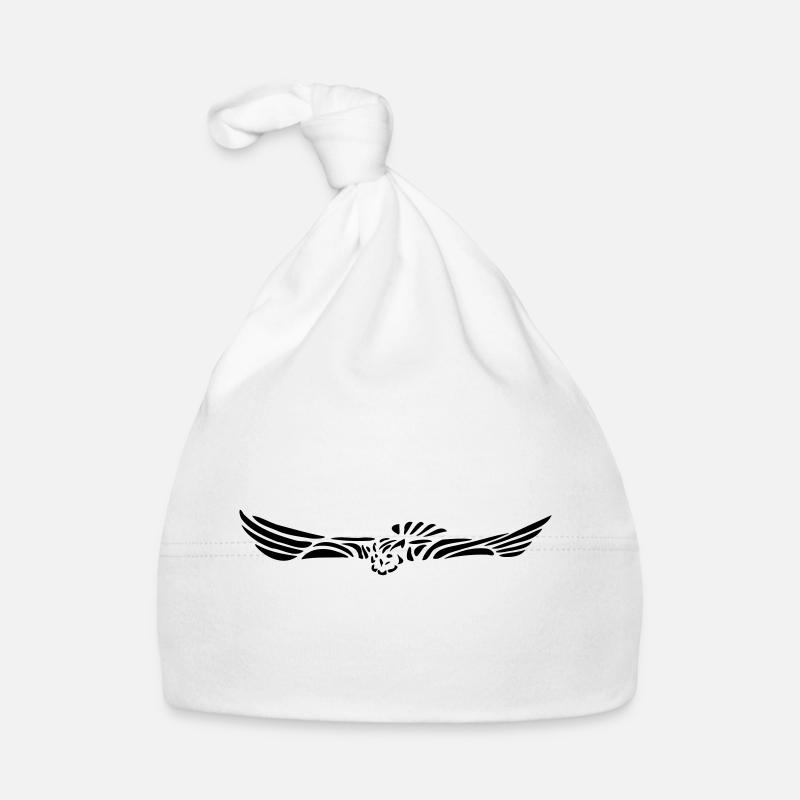 Hibou grand-duc en vol - Bonnet bio Bébé - blanc