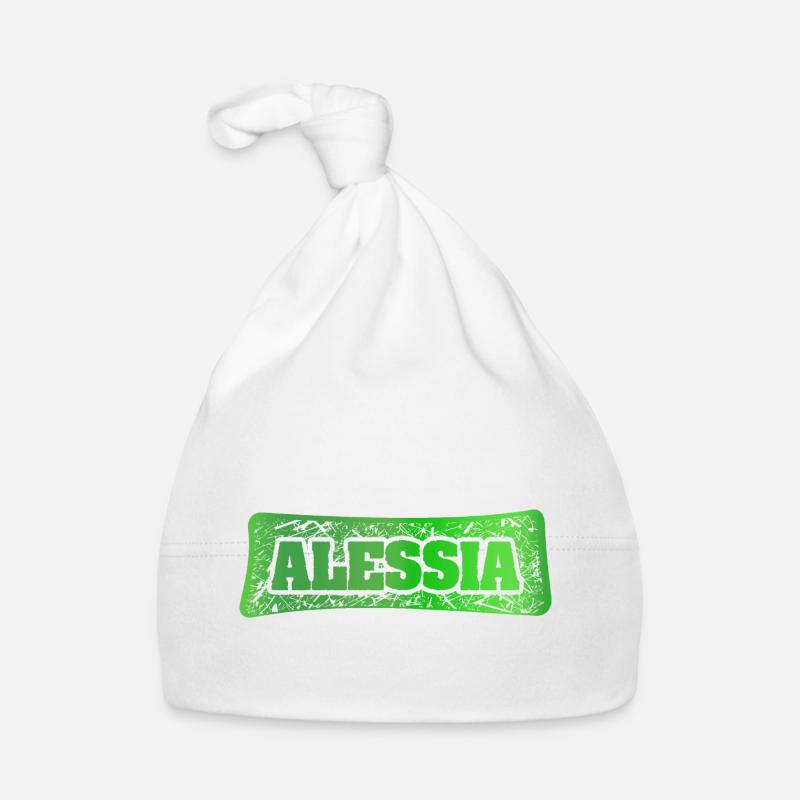 First name Alessia Organic Baby Cap