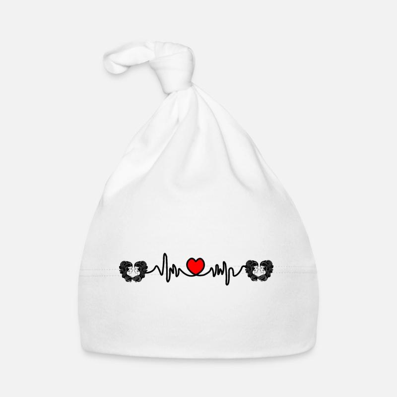 Herzfrequenz Cardio Twin Twins Baby Bio-Mütze