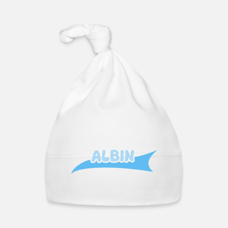 First name Albin Organic Baby Cap