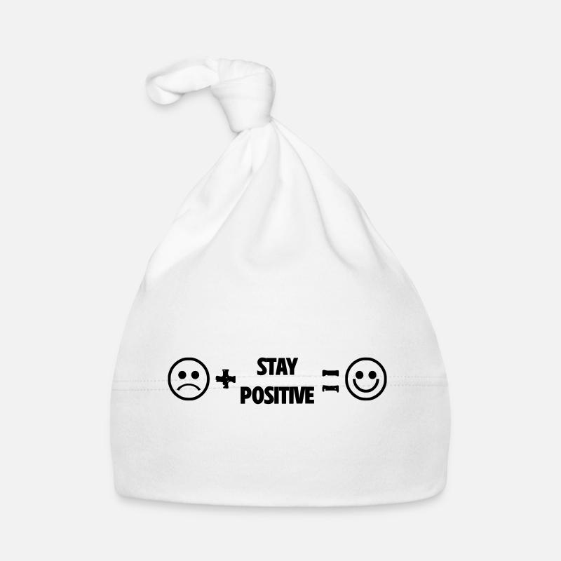 Restez positif, souriez Bonnet bio Bébé