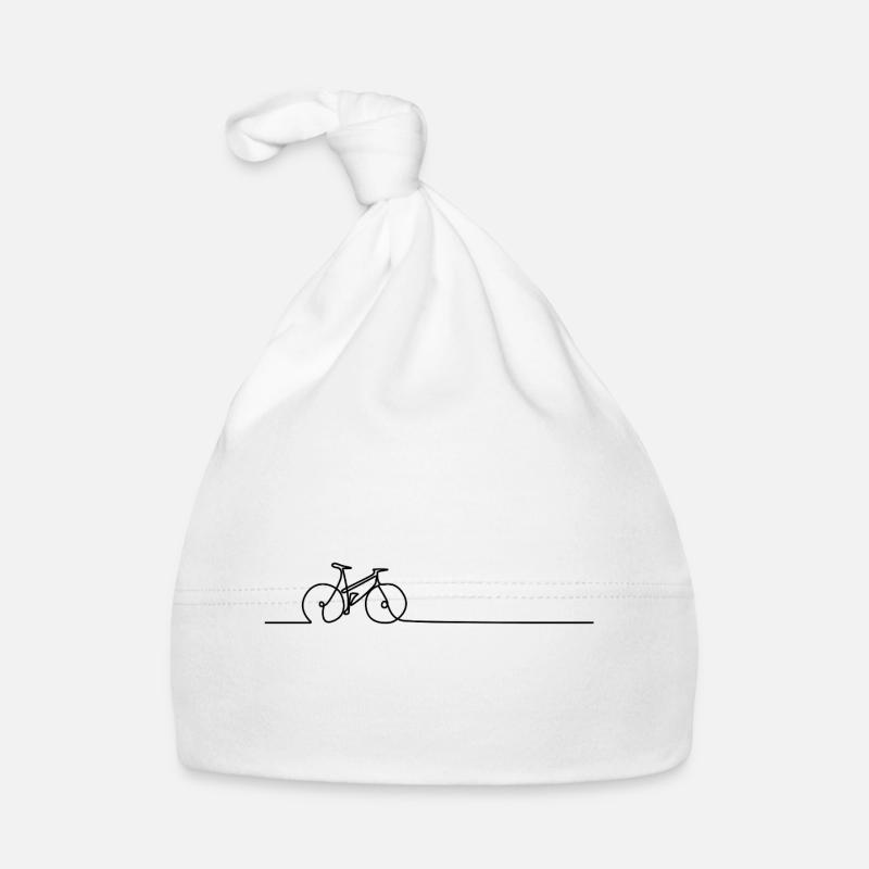 Wheel Lines Silhouette on Black Background Organic Baby Cap