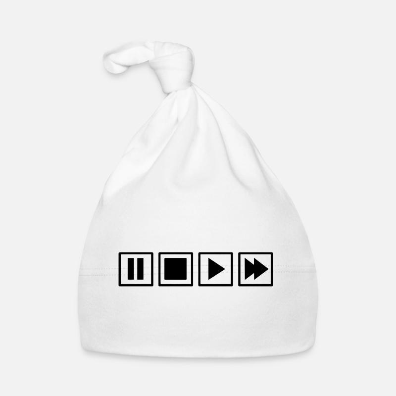 Boutons rétro de télécommande Oldschool Minimalist Bonnet bio Bébé