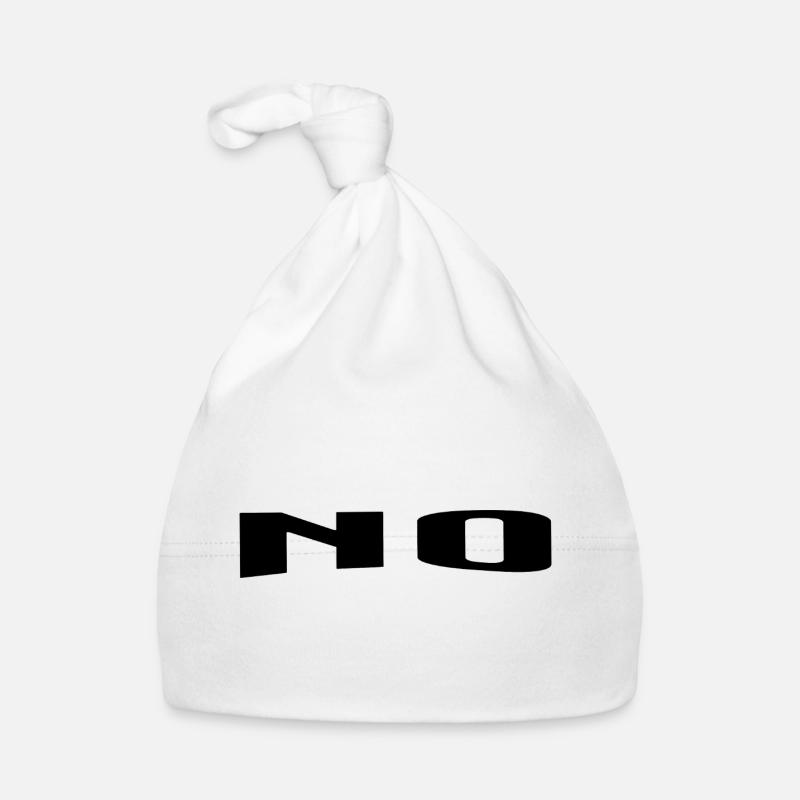 No, a good answer - Baby Bio-Mütze - Weiß