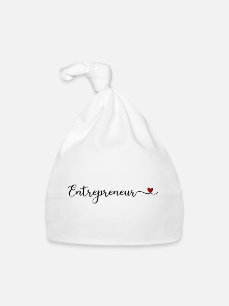 entrepreneur - Bonnet bio Bébé - blanc - Devant