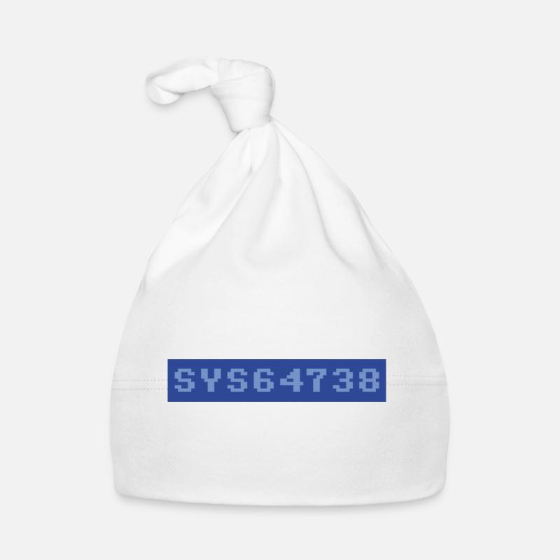 64er: SYS64738 - Baby Bio-Mütze - Weiß