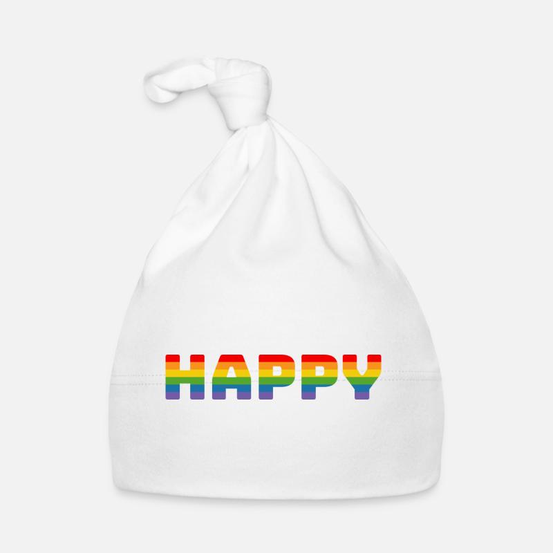 Pride Regenbogen Tshirt happy | LGBT lgbtqi queer Baby Bio-Mütze