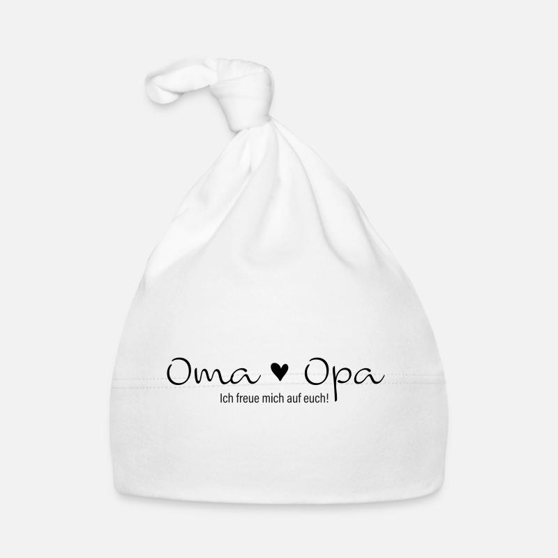 Oma Opa ich freue mich auf euch Baby Bio-Mütze