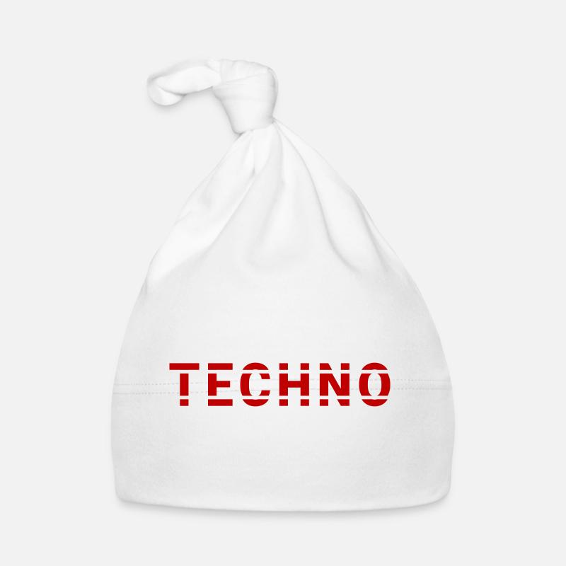 Design de lettrage techno pour ravers et électro Bonnet bio Bébé