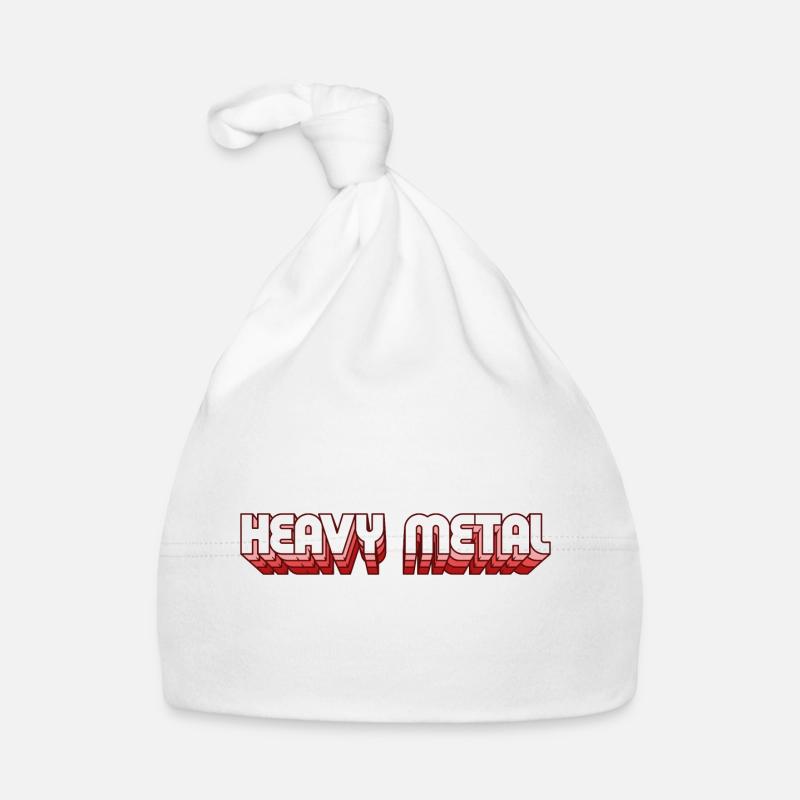 Heavy-Metal-Retro-Stil 3D-Text-Logo Baby Bio-Mütze