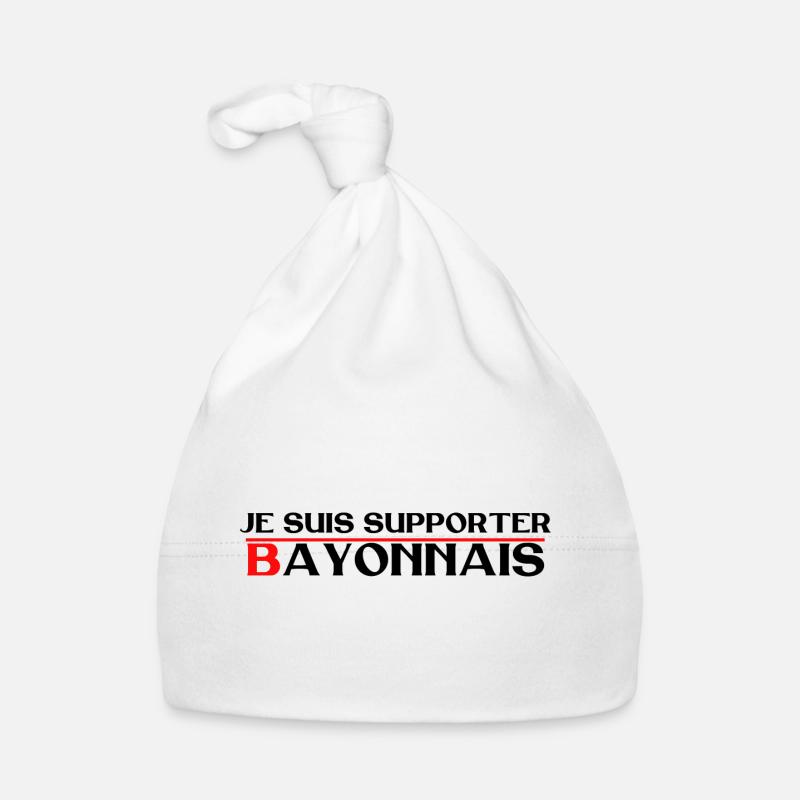 Je suis supporter Bayonnais - Bonnet bio Bébé - blanc