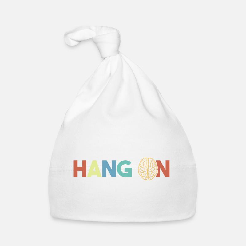 Hang On Let Me Overthink This Buntes Gehirn Baby Bio-Mütze